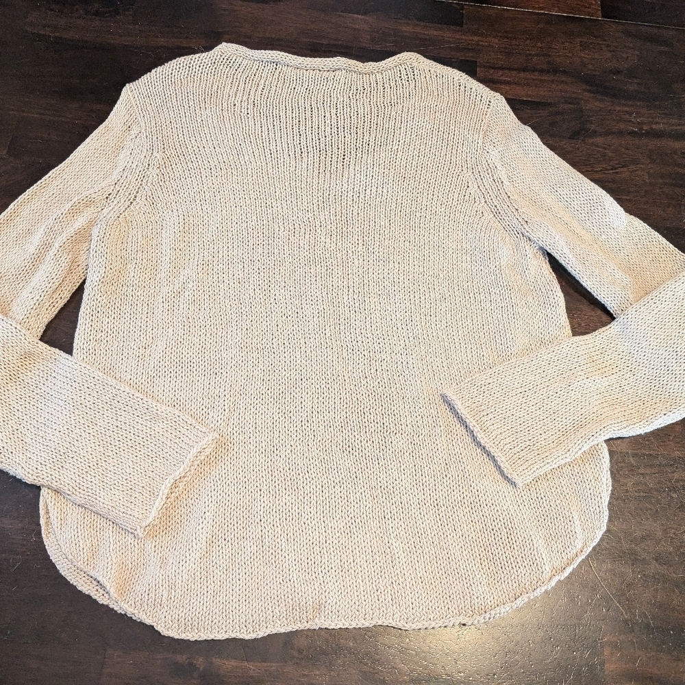 Wooden Ships 'SUMMER' Print V-Neck Knit Sweater, Women's S/M - Picture 7 of 7